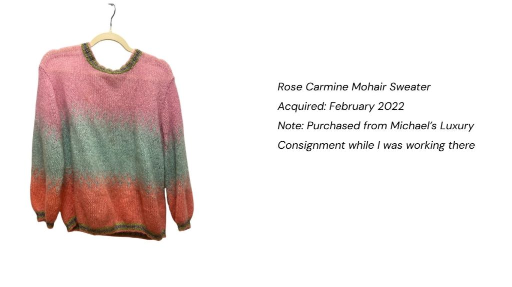 rose carmine mohair sweater